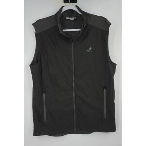 KJUS Vest Men's 52 Large Gray Softshell Windbreaker Golf Full‎ Zip Pockets